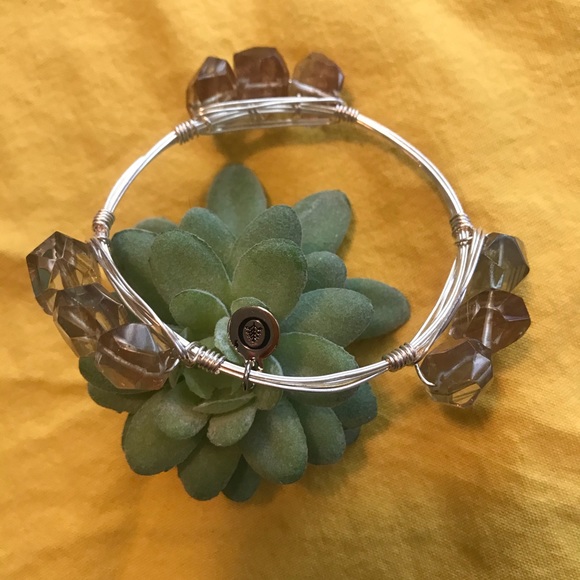 Bourbon & Boweties Silver Bangle Bracelet - Picture 3 of 8